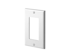 Wallplate 1 gang white decora