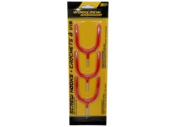 Multi Purpose Screw Hooks 3pk. Workcrew