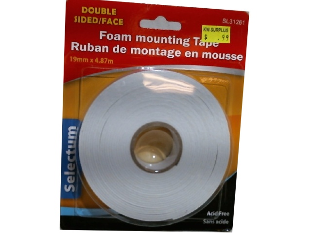 Double Side Foam Mounting Tape 19mmx4.87m