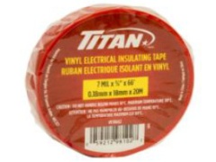 TITAN RED P.V.C. ELECTRICAL TAPE 18mm x 20m