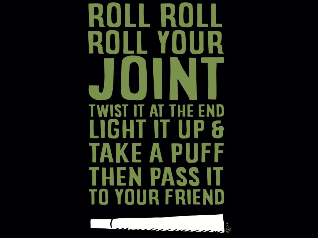 T-Shirt with print - Roll Your Joint - M