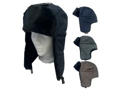 Hats PVC with Fur at Front Asst