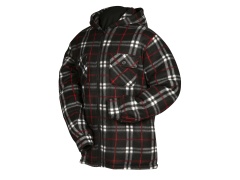 Pile Jacket - hooded - black/red - XXLarge