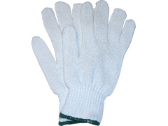 Gloves LG cott/ knit green doz sub105547