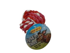 Dog Toy Toss 'n Floss Rope Ball Ass't Colours Ruffin' It