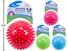 Round Dental Ball, 4.3 Dia. 4 colours - Paws