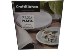 Appetizer Plates 4pc. Set Porcelain Craft Kitchen