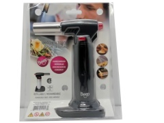 Kitchen Torch Black w/Removable Base Refillable Beep