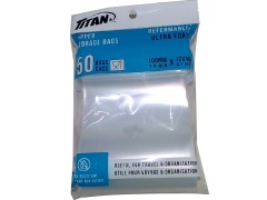 Storage bags heavy duty zipper 100x120mm 50 pack Titan