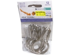 12pc.Metal Shower Rings Bodica Bath