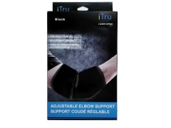 ADJUSTABLE ELBOW SUPPORT - w/ velcro enclosures - BLACK - Neoprene material