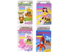 KIDS BANDAGE 20 COUNT ASSTD 3/4in X 3in