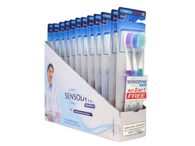 SENSODYNE T/B SOFT 3PK SENSITIVE