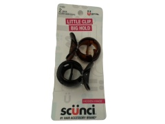 Jaw Clips 2pk Round W/ Hjidden Hinge Scunci