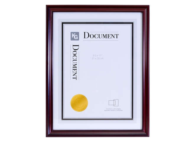 HARPER DOCUMENT FRAME 8.5X11in DARK BROWN