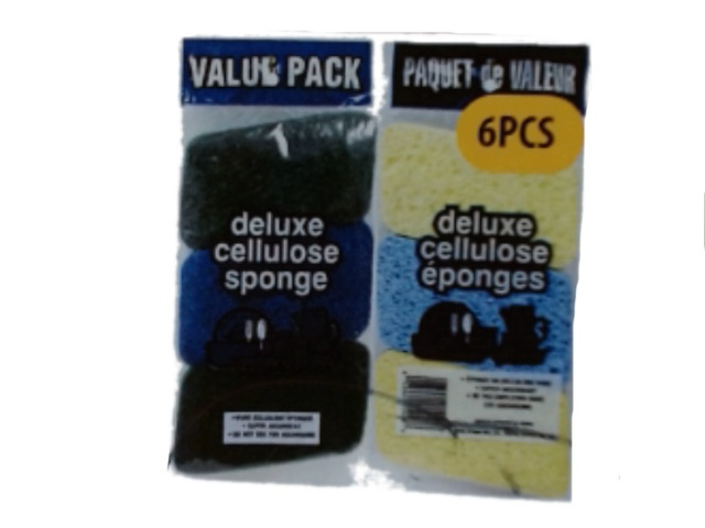 Cellulose sponge 6 pack deluxe value pack