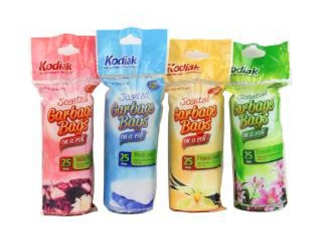 KODIAK SCENTED KITCHEN BAGS 4 SCENTS 25/ROLL 48/CS