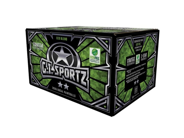 Gi Sportz Paintballs 2 Star 2000ct .68 cal