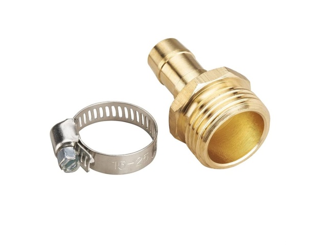 Brass Hose Repair Coupling Male 1 / 2in W / Clamp