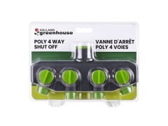 Poly 4 way hose shut off