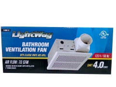 Bathroom fan white 70cfm 4.0 sones