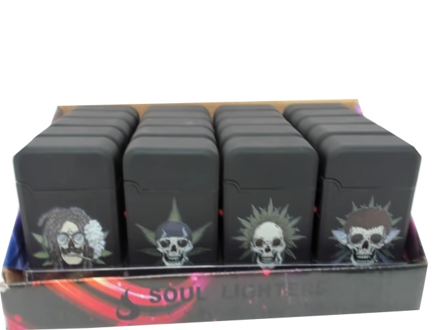 Double Flame Lighter Torch Soul Skulls