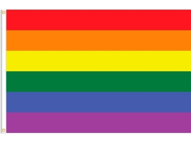 Flag Rainbow 3x5 foot polyester with metal grommets