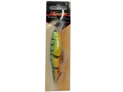 Fishing Lure TC Jointed 3 Green/Orange 2-6' Depth Xcalibur