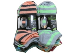 Socks Ladies Low Cut 10pk. Brights Ass't Bright Star Athletics