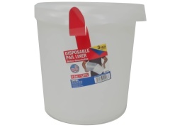 Disposable Pail Liner 2 Gal. 3pk. Clear Plastic