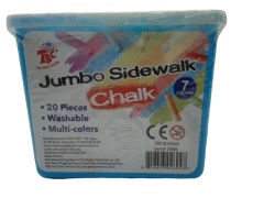 Jumbo Sidewalk Chalk 20pcs. 7 Colours