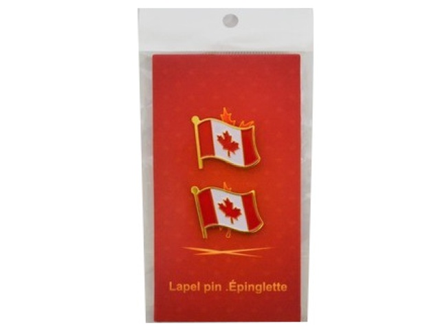 CANADA 2PK LAPEL PINS FLAG