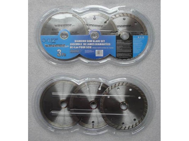 Diamond saw blade set 4.5 inch 3pc