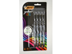 BIC GELOCITY STIC 4PK BLACK GEL PENS 0.7mm