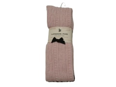 Knee High Socks Ladies 2pk. Black & Pink London Fog