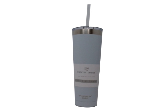 Hydration Tumbler 25oz. Grey Vacuum Insulated Stainless Steel Phantom Chef