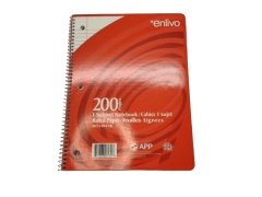 1 Subject Coiled Notebook 200 Ruled Pages Enlivo