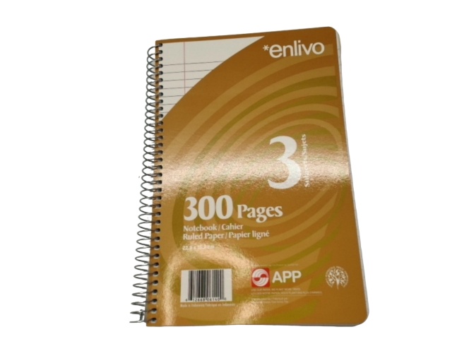 Notebook 300 Pages 3 Subjects Enlivo