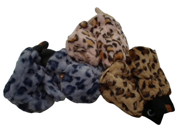 Snow Leopard Mittens Assorted Ladies