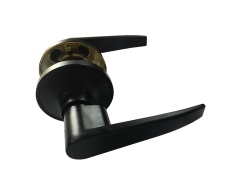 Door Lock Lever Passage Black Straight Handle