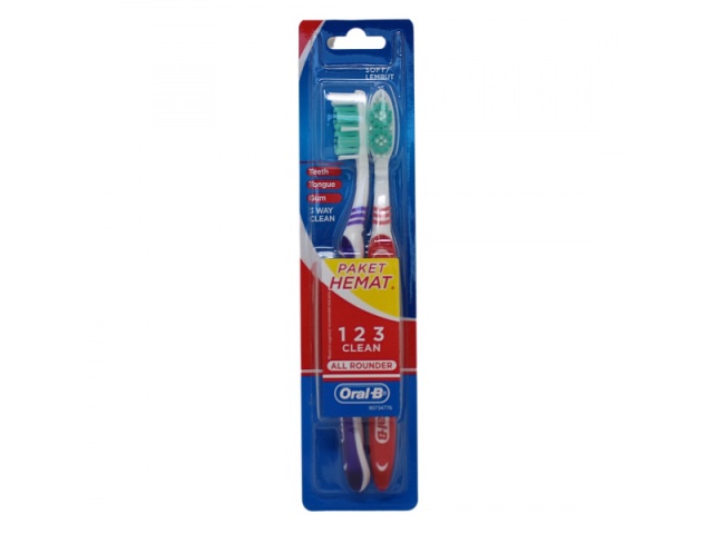 ORAL-B Toothbrush SOFT 2PK X 12 ALL ROUNDER