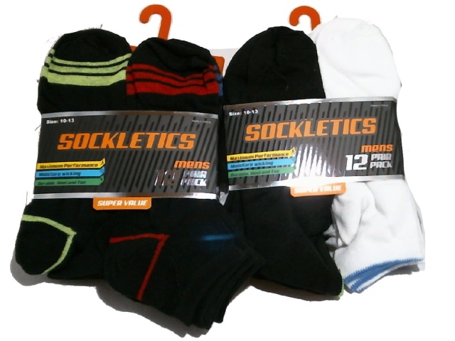 Socks Men\'s 12pk. Sockletics Assorted