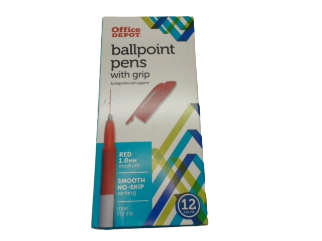 Ballpoint Pens 12pk Red Office Depot