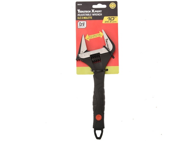 Super-Wide Opening Adjustable Wrench 10in Cr-V