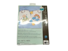 Stamped Cross Stitch Kit Noah's Ark Bibs Dimensions