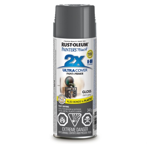 Rustoleum Dark Grey Painters Touch 2X Spray Paint 340G