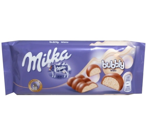 Chocolate Bar Milk Milka Bubbly White 95g.