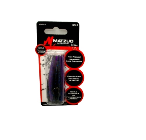 Ned Style Rig 1/16oz. Purple Haze Matzuo 5pk.