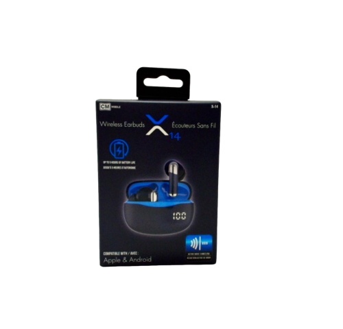 Earbuds Wireless X14 Blue 5 Hour Battery