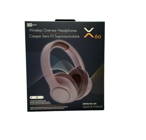 Headphones Wireless Over-Ear X60 Black Cm Mobile